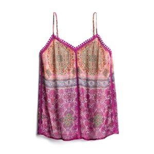 Fuchsia Spaghetti Strap Tank